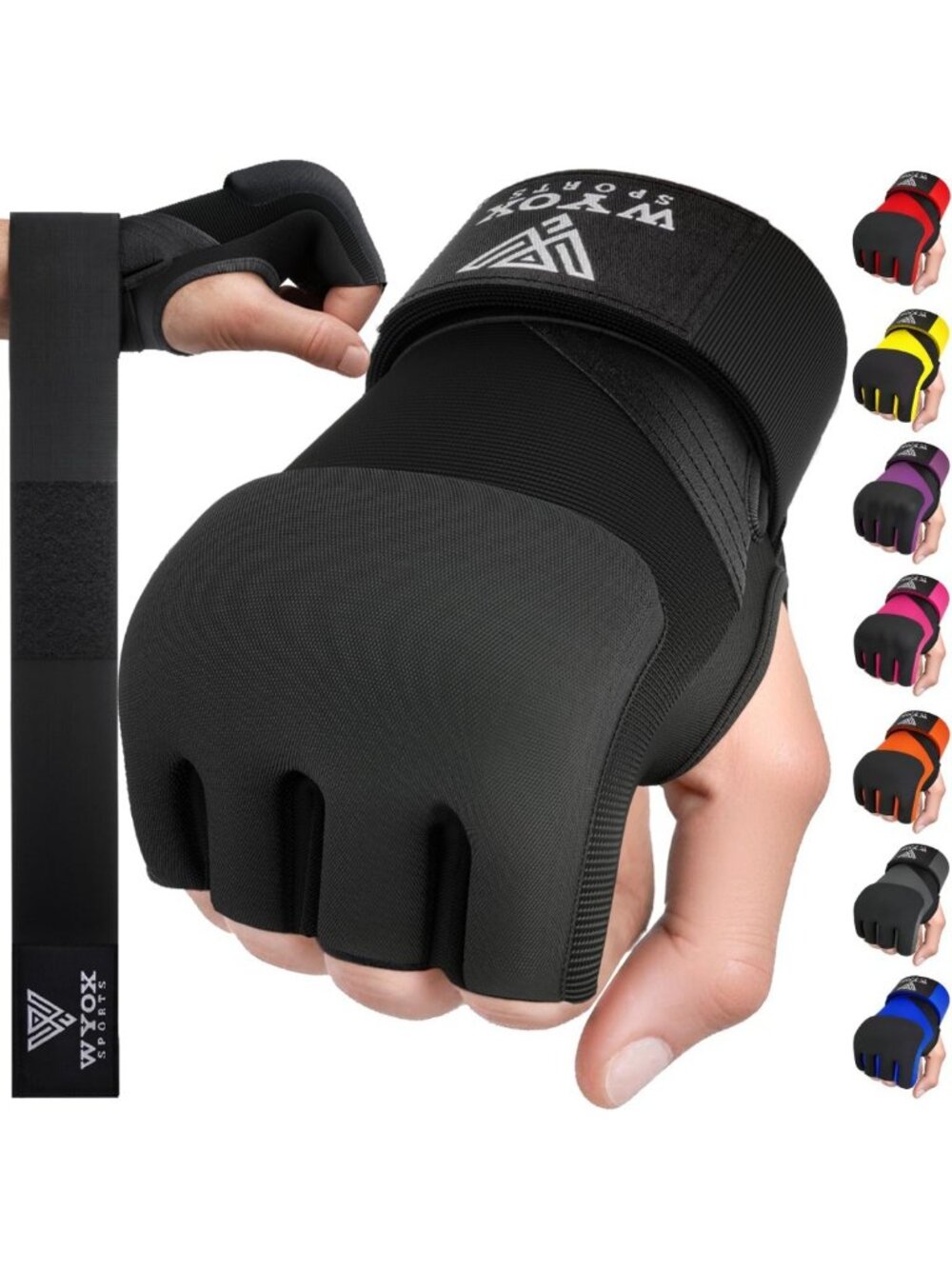 Neoprene Gel Boxing Hand Wraps for Men & Women - Padded Knuckle Protection
